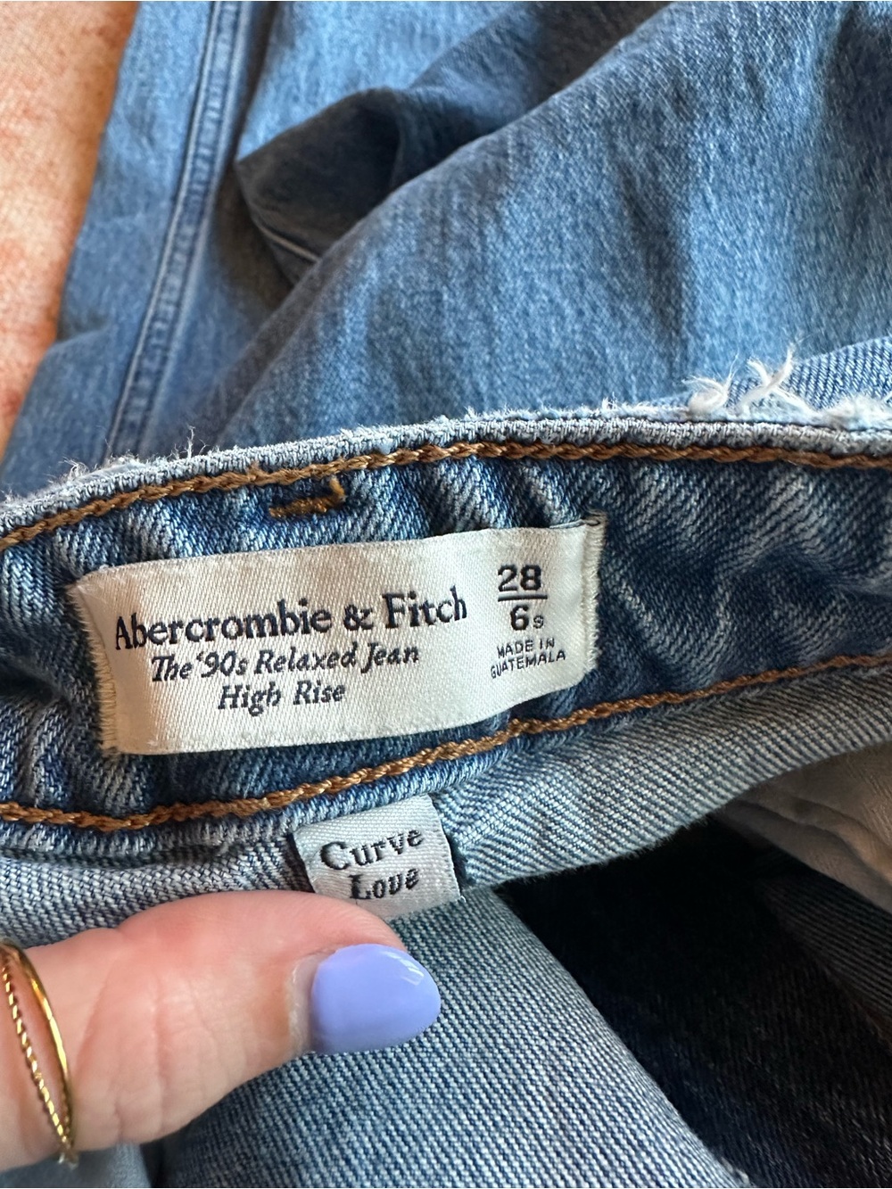 Abercrombie Vintage Comfort Stretch Curve Love High Rise 90s Relaxed Jean 28 S - Picture 2 of 9